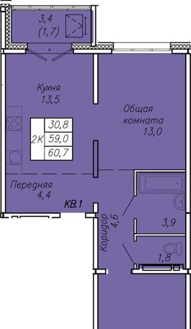 квартира р-н Ленинский дом 13/2 фото