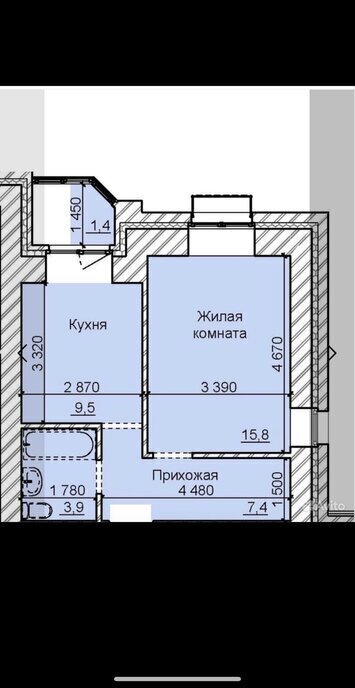 квартира г Барнаул р-н Центральный ул Аванесова 44 ЖК «Нагорный (Регионстрой)» фото 1