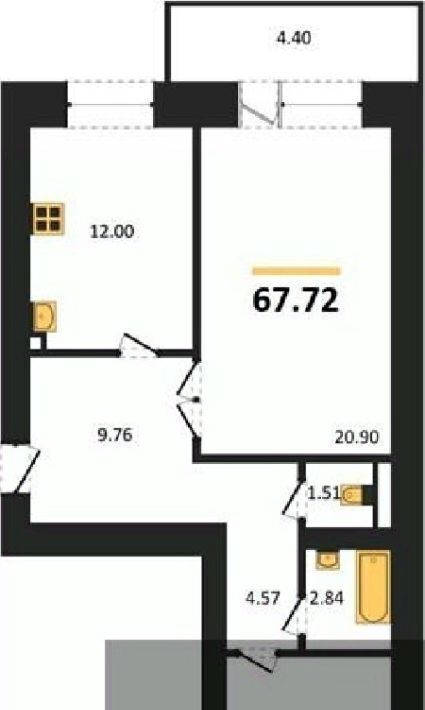 квартира г Воронеж р-н Коминтерновский пер Здоровья 90г/1к 2 фото 1