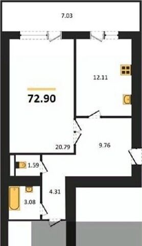 квартира р-н Коминтерновский пер Здоровья 90г/1к 2 фото