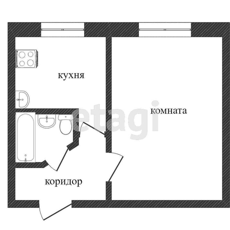 квартира г Надым Polyarnaya Ulitsa, 15 корпус 151, Nadym, Yamalo-Nenetskiy, Russia, 629736 фото 1