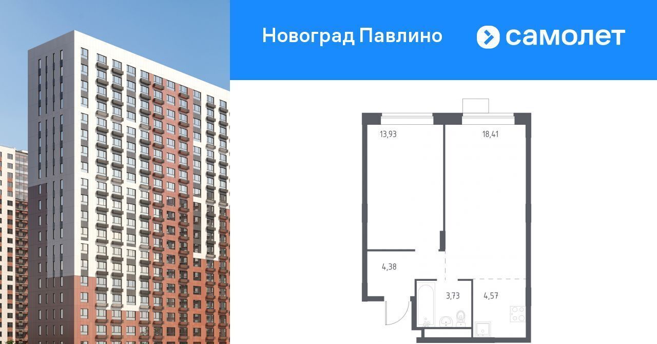 квартира г Балашиха мкр Новое Павлино ЖК Новоград Павлино к 34, г Щербинка, квартал, Некрасовка фото 1
