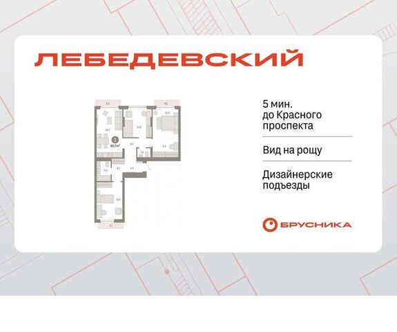 р-н Заельцовский квартал № 5 Заельцовская ЖК «Лебедевский» фото