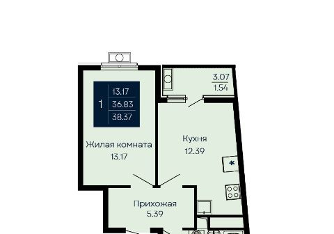 квартира г Евпатория пгт Заозерное аллея Дружбы, 2д фото 7