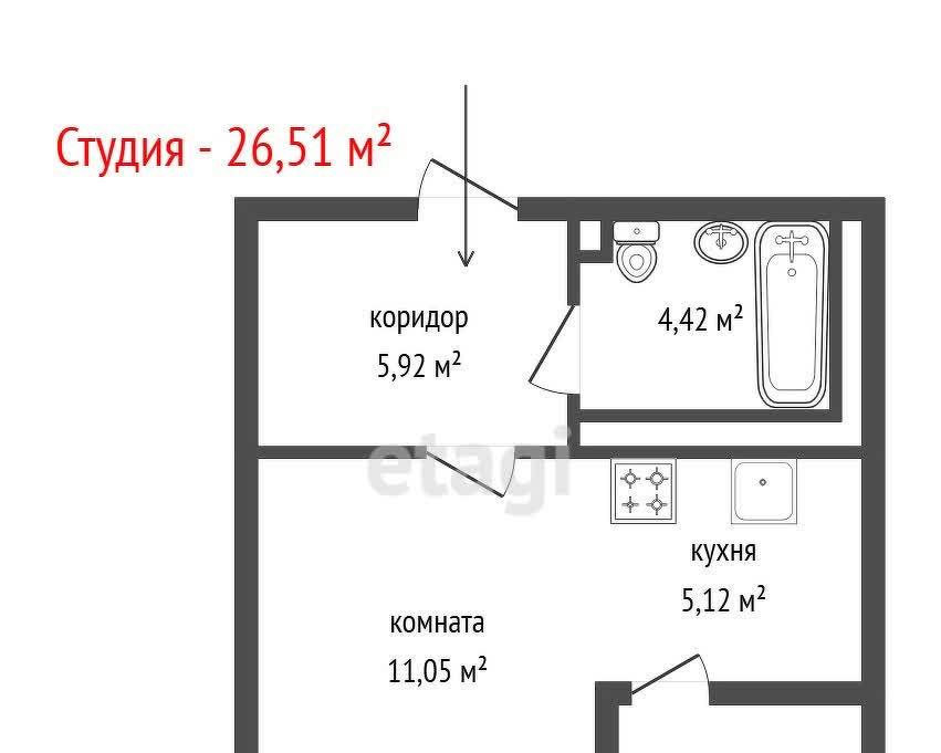 квартира г Екатеринбург Солнечный б-р Золотистый 15 фото 2