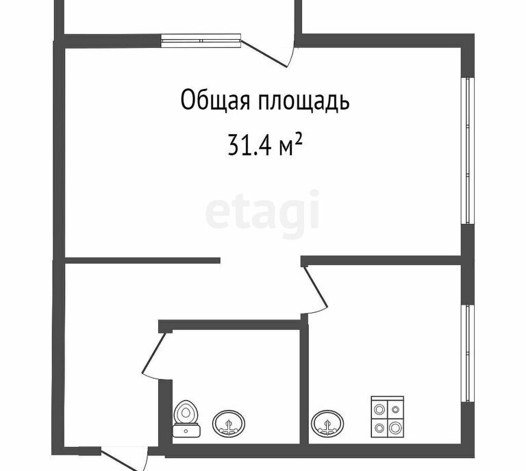 квартира г Томск р-н Кировский ул Елизаровых 41 фото 1