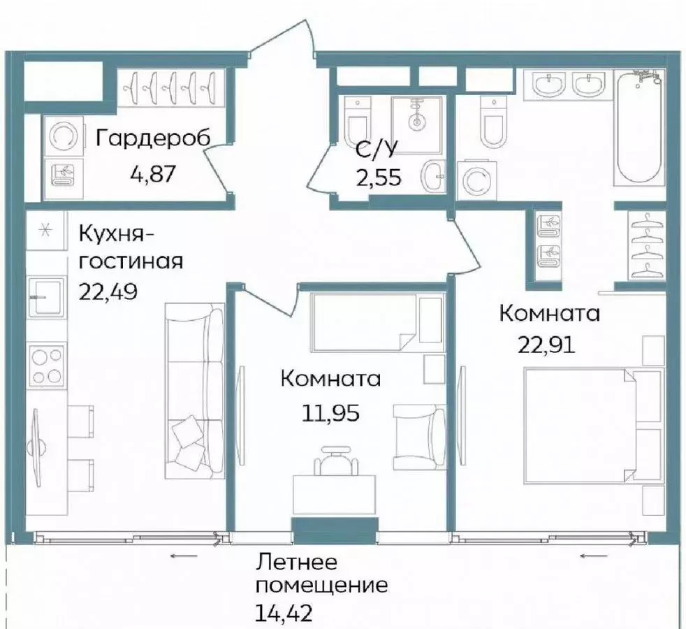 квартира г Саки ул Морская 3 TEMPO фото 3