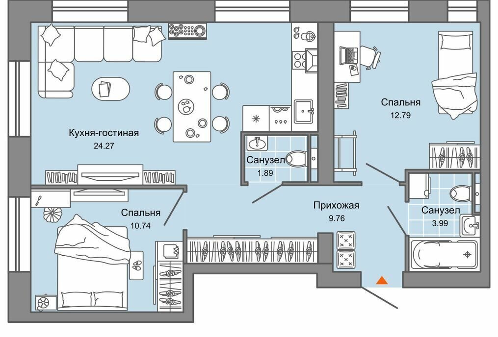 квартира г Пермь р-н Дзержинский ул Дзержинского 35а ЖК Камаполис фото 1