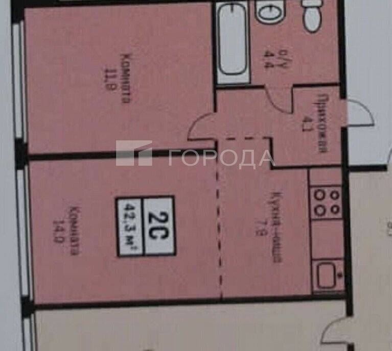 квартира г Барнаул ул Сергея Семенова 27к/2 фото 1