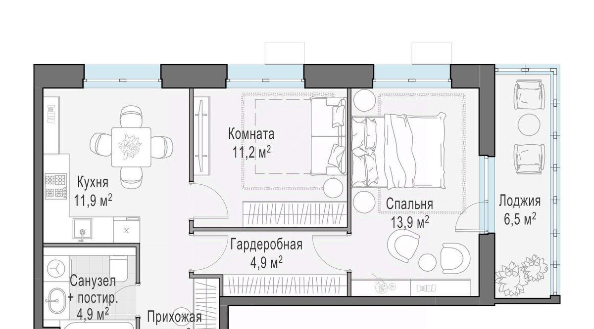 квартира г Пушкино ЖК Новое Пушкино к 23, Медведково фото 1