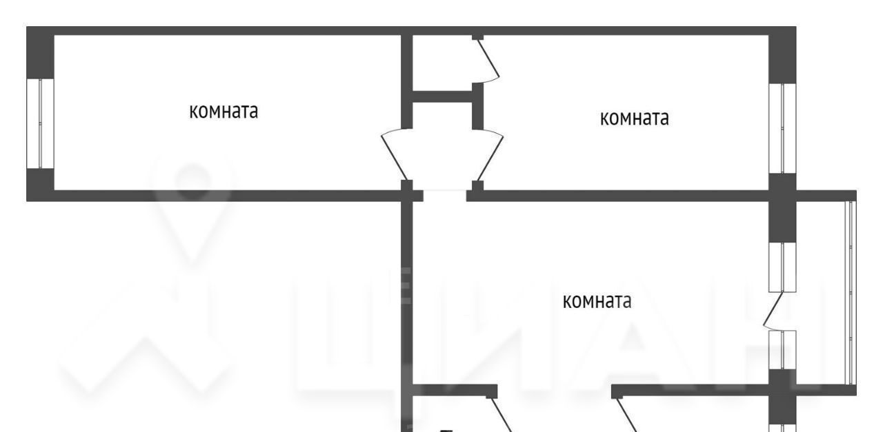 квартира г Мурманск р-н Октябрьский ул Полярные Зори 17к/4 фото 2