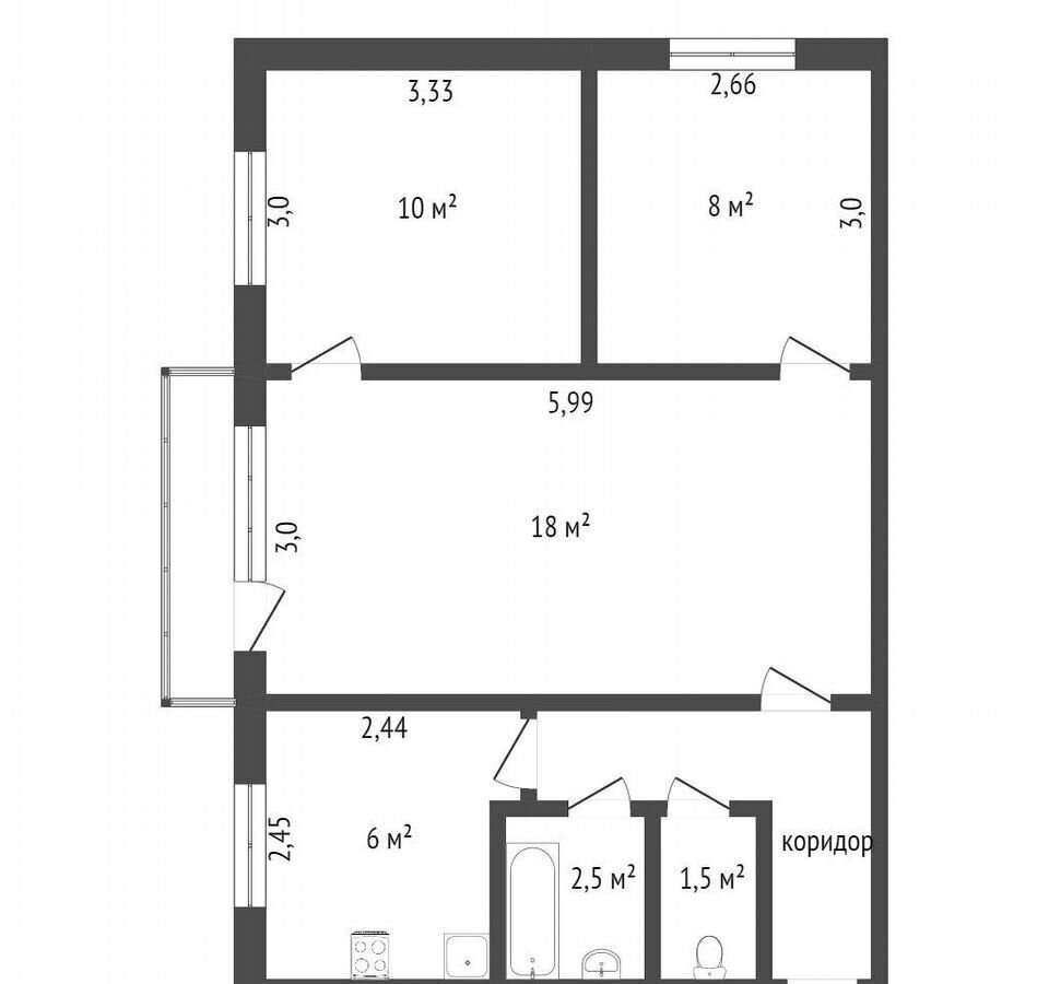 квартира г Ачинск 4-й мкр-н, 25 фото 16