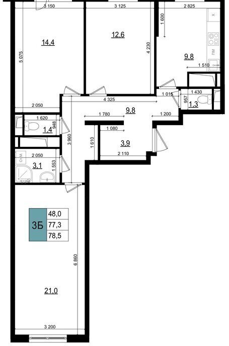 квартира г Одинцово ул Бзри Одинцово, к 23 фото 1