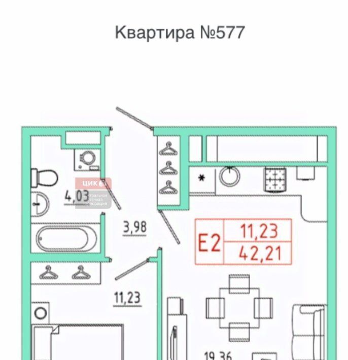 квартира г Рязань р-н Железнодорожный ул Земнухова 2 фото 2