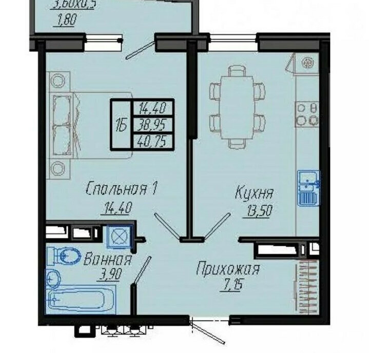 квартира г Краснодар мкр им Петра Метальникова ул Тополиная 46к/1 фото 8