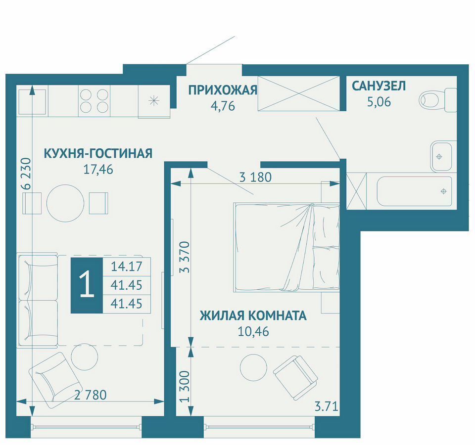 квартира г Краснодар р-н Прикубанский ул. Профессора Рудакова/Душистая/4-я Целиноградская, стр. 1 фото 1