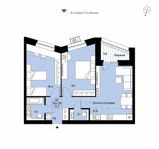 пр-кт Октябрьский 6 блок-секция 5, д. 137 фото