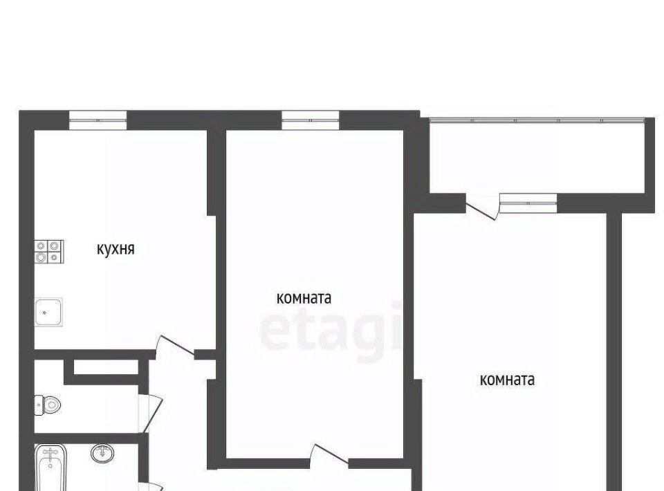 квартира р-н Семилукский г Семилуки ул Чайковского 7/1 фото 2
