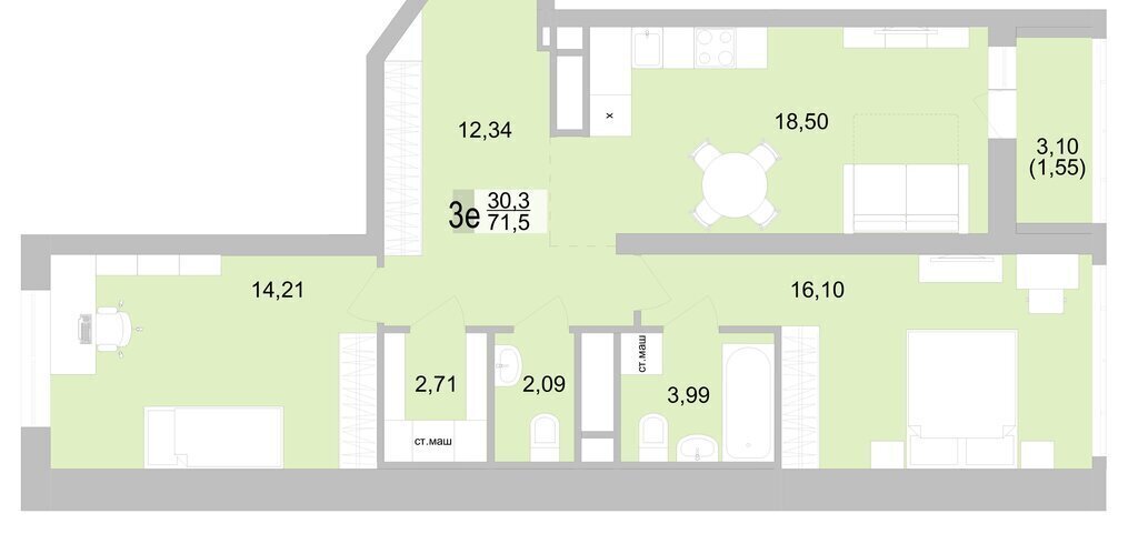 квартира г Екатеринбург Чкаловская ул Черкасская 5к/1 фото 1