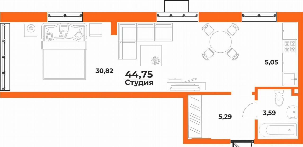 квартира г Хабаровск р-н Железнодорожный ул Воронежская 7 фото 1