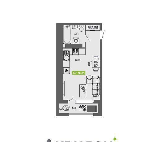 квартира г Архангельск р-н Ломоносовский округ ЖК «Аквилон CITY Towers» ул. Поморская/Обводный канал, стр. 2 фото 1