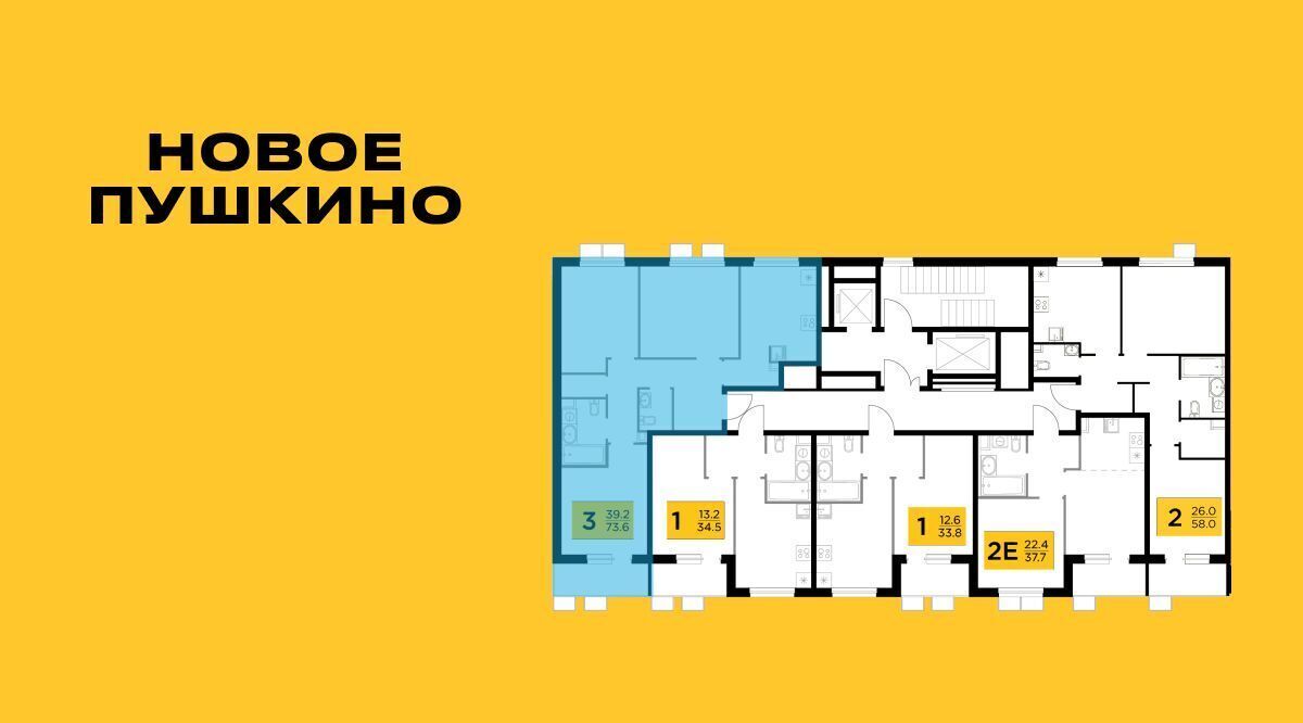 квартира г Пушкино ЖК Новое Пушкино Медведково фото 2