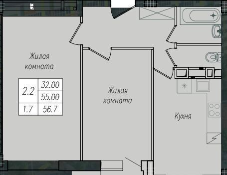 квартира г Курск р-н Сеймский ул Энгельса 158 фото 1