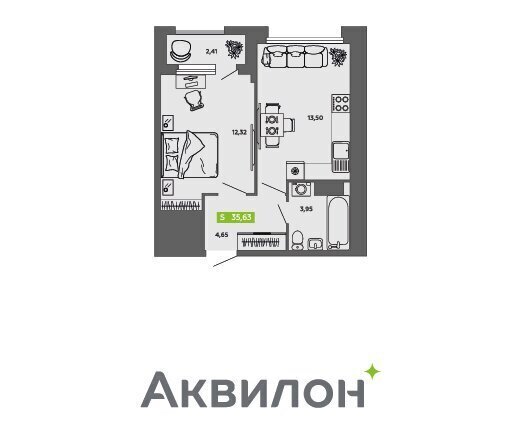 квартира г Архангельск р-н Ломоносовский округ ЖК «Аквилон CITY Towers» фото 1