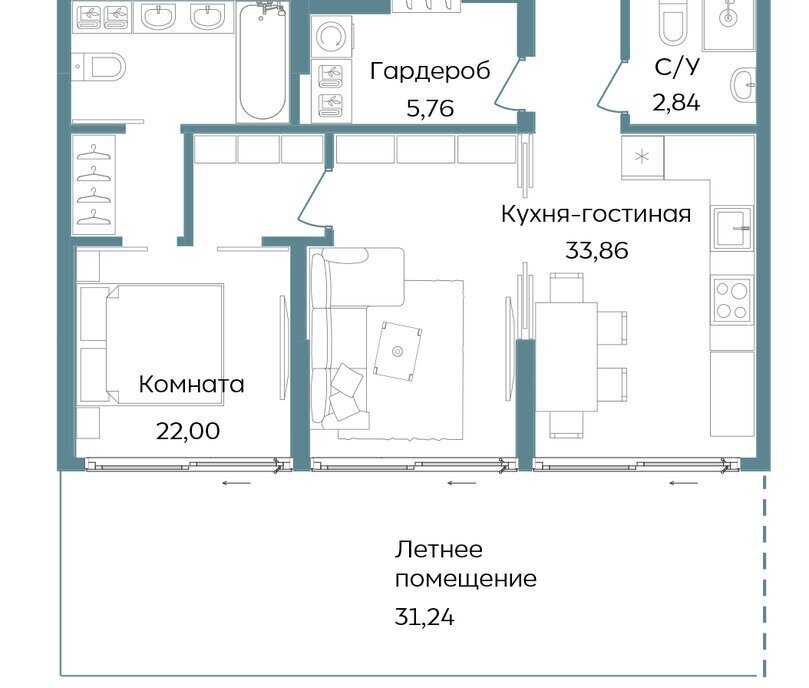 квартира г Саки курортный кластер Темпо фото 1