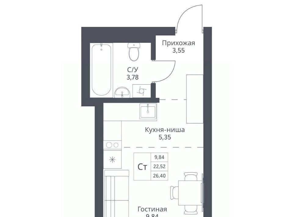 квартира г Новосибирск р-н Заельцовский Заельцовская ул Дуси Ковальчук 246 фото 1