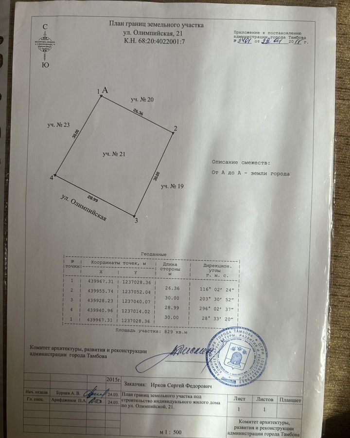 земля г Тамбов Малиновка микрорайон мкр-н Малиновка фото 1