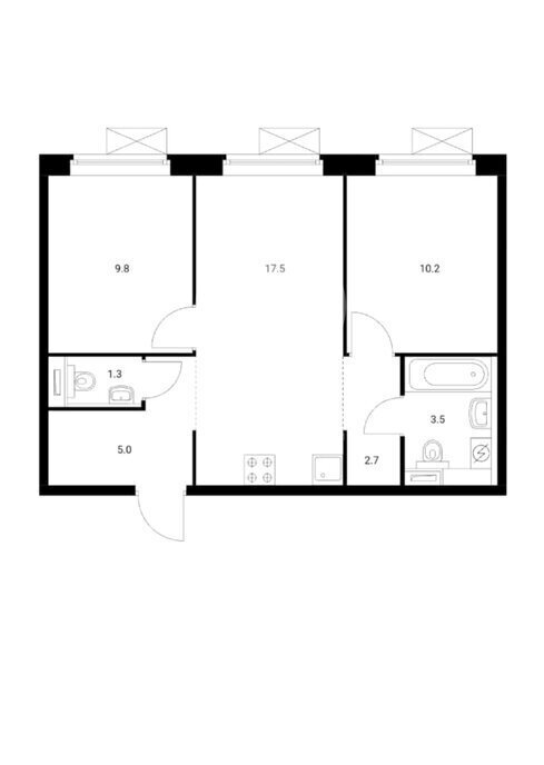 квартира г Зеленоград пер Георгиевский 27к/2 Зеленоград—Крюково фото 21