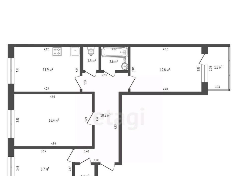 квартира г Стерлитамак ул Артема 135 фото 2