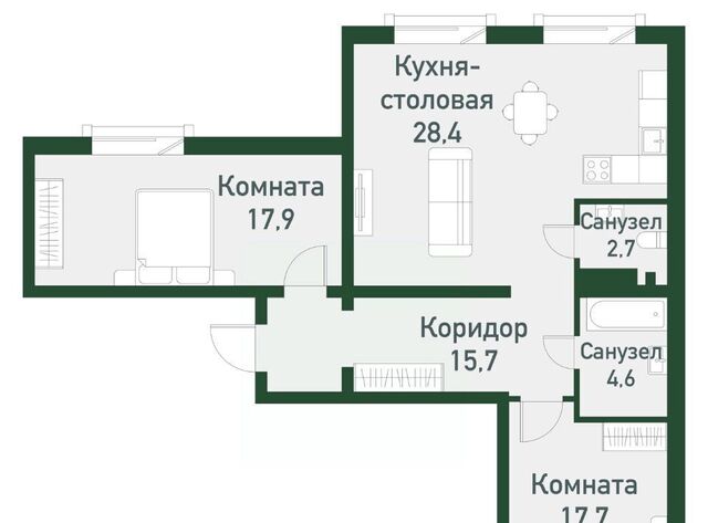 квартира Западный Привилегия мкр фото