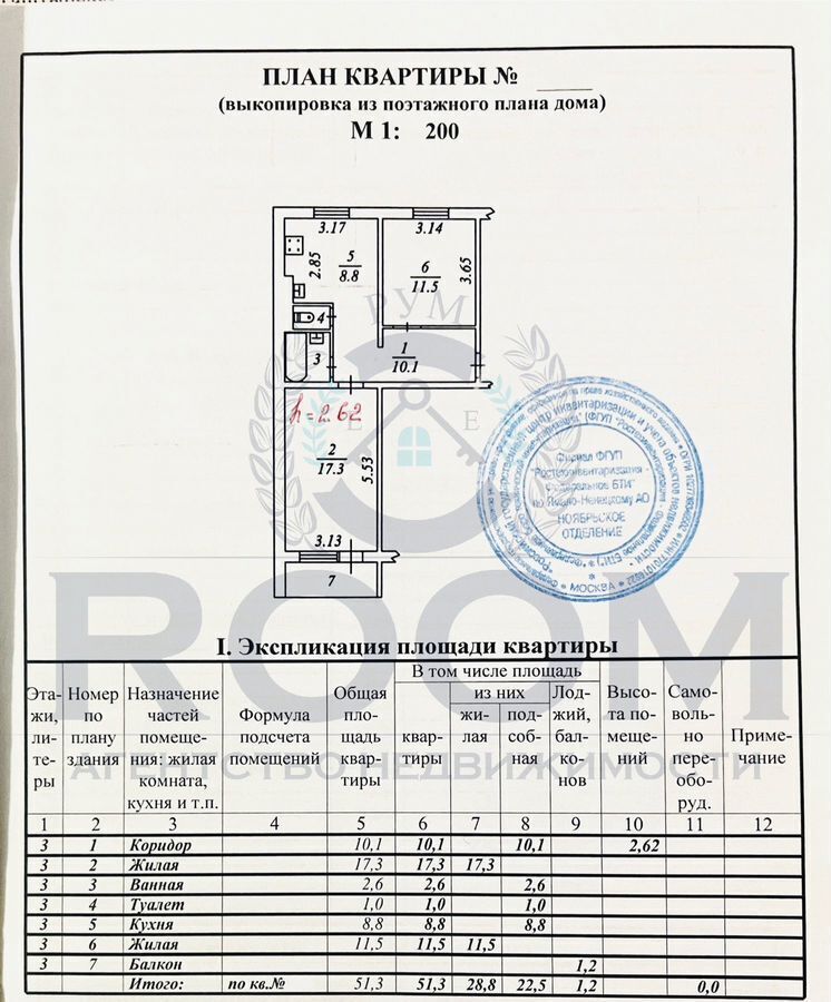 квартира г Ноябрьск ул Советская 46 Тюменская обл. фото 33