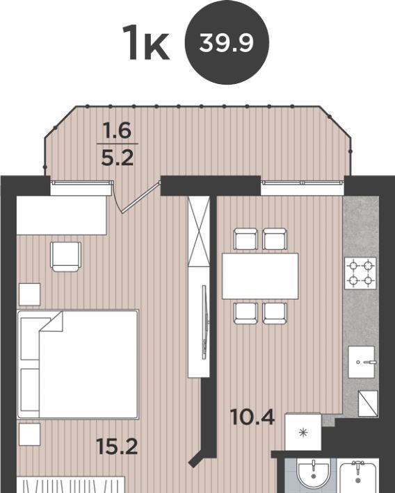 квартира г Калининград р-н Московский ул Тихорецкая 16к/2 фото 1