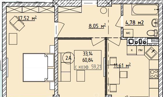 квартира г Шелехов кв-л 5-й 2 фото 1