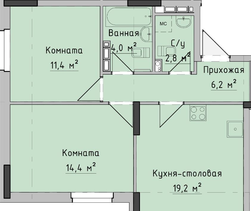 квартира г Ижевск р-н Октябрьский ул Холмогорова 89 фото 1