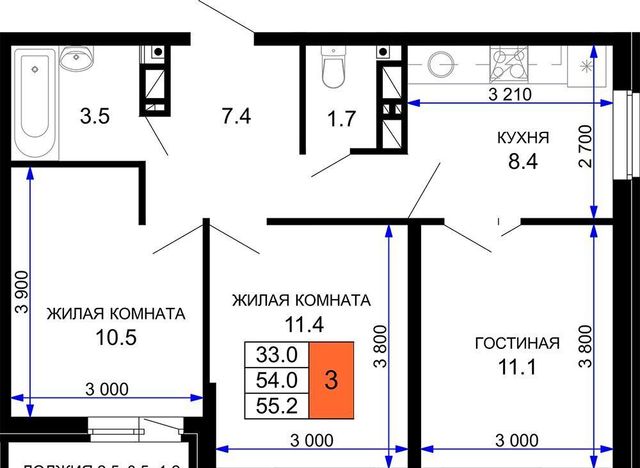 квартира г Краснодар р-н Прикубанский ул Почтовое отделение 87 20 фото