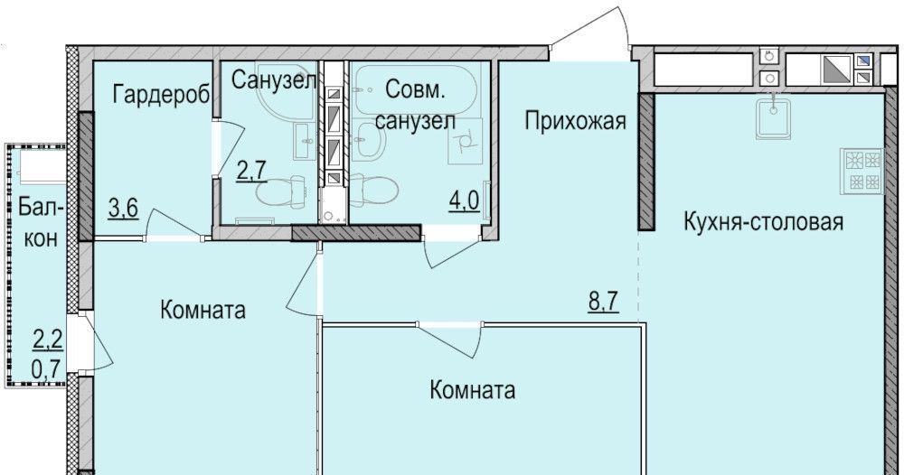 квартира г Ижевск р-н Индустриальный Культбаза ЖК «Утро на Репина» 1 жилрайон, 2-й мкр фото 1