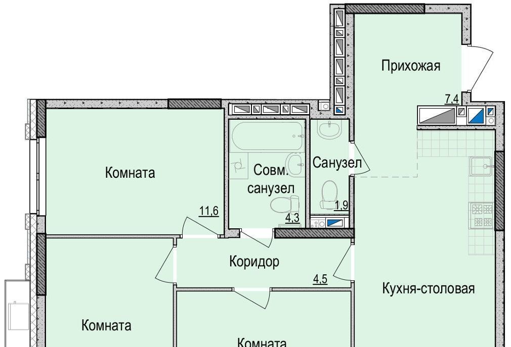 квартира г Ижевск р-н Первомайский ул Красная 118к/2 фото 1