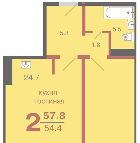 квартира г Красноярск р-н Кировский ул Апрельская 4в фото