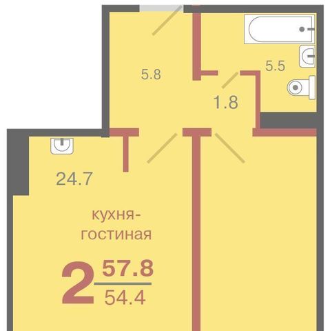 квартира г Красноярск р-н Кировский ул Апрельская 4в фото