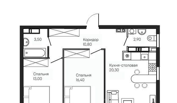 квартира р-н Ярославский п Красный Бор ул Мирная 11 Заволжское с/пос фото 1