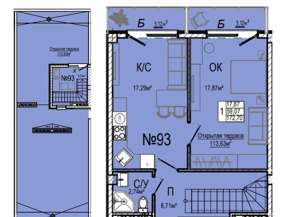 квартира г Севастополь ал Защитников 35-й батареи 11а Респ Крым фото 1