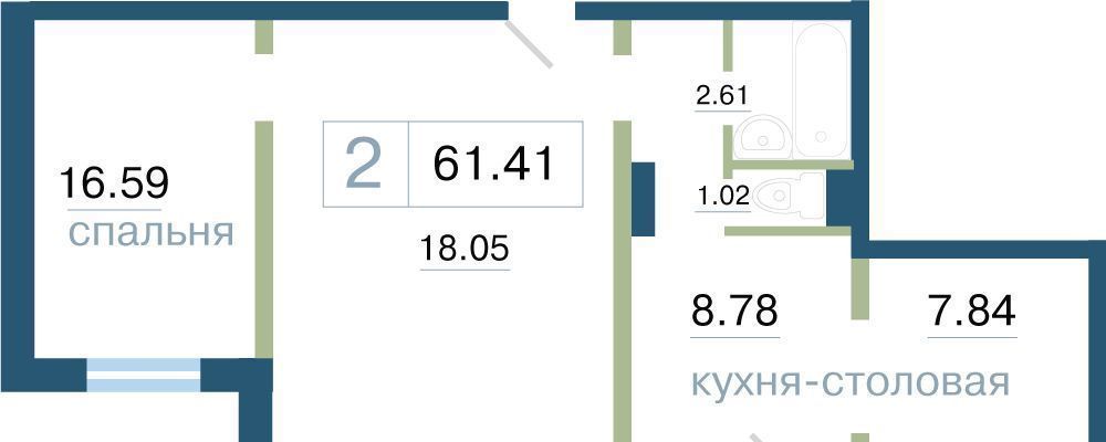 квартира г Красноярск р-н Октябрьский ЖК «Плодово-ягодный» фото 1