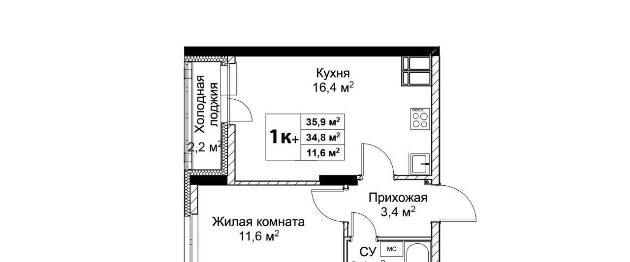 квартира г Нижний Новгород Горьковская ЖК «Новая Кузнечиха» 19/1 фото 1