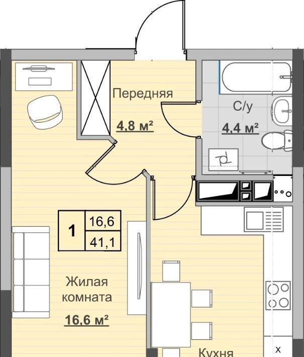 квартира г Ижевск р-н Первомайский ул Ухтомского фото 1