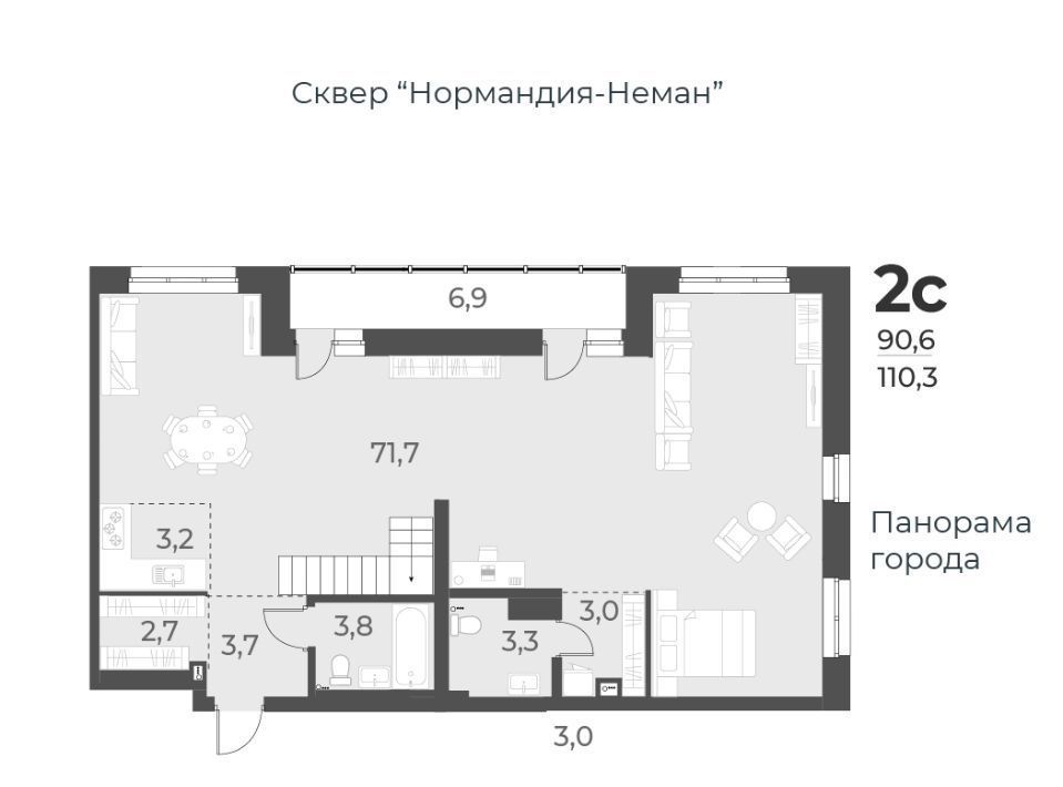 квартира г Новосибирск Заельцовская ул Аэропорт 64 фото 1