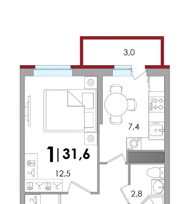 квартира р-н Калининский д Батино ул Сергея Есенина 39 фото 1